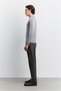 Men's Gray Crew Neck Easy-Ironing Wrinkle-Resistant Long Sleeve Regular Fit Knitwear Sweater A62Y5084 - 4