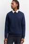 Men's Navy Blue Crew Neck 3 Thread Threaded -5 Degree Resistant Regular Fit Sweatshirt A62Y1291 - 6