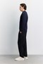 Men's Navy Blue Crew Neck Embroidered Interlock Regular Fit Sweatshirt A62Y1275 - 3
