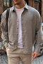 Yuan Oversize Fit 100% Cotton Men's Green Plaid Shirt
