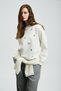 Merry Women's Knitted Sweatshirt Off-White - 3
