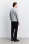 Men's Gray Polo Collar Zippered Rayon Blended Regular Fit Knitwear Sweater A62Y5022 - 5