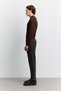 Men's Brown Vintage Washed Cotton Elastane Roma Crop Slim Fit Jean Trousers A62Y3521 - 5