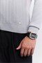 Men's Gray Polo Collar Zippered Rayon Blended Regular Fit Knitwear Sweater A62Y5022 - 3
