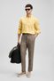 Pitaya Men's Linen Shirt Comfort Fit Yellow - 3