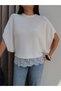 Tricot Blouse with Ruched Hem - 3