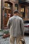 Yuan Oversize Fit 100% Cotton Men's Green Plaid Shirt - 7