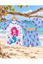 Girl's 3-Piece Beach Set Mermaid Patterned Swimsuit Set with Bonnet Shorts