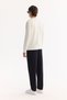 Men's Ecru Crew Neck Cotton Bi-Stretch Printed Regular Fit Sweatshirt A52Y1284 - 4