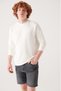Men's Ecru Crew Neck Cotton 2 Thread Non-Rated Sweatshirt E 001200 - 3