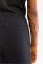Men's Black Elastic Waist Lace-Up Bi-Stretch Technical Fabric Regular Fit Sweatpants A52Y3414 - 6