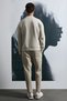 Dark Men's Sweatshirt Ecru - 6