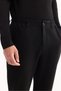 Men's Black Side Elastic Bi-Stretch Lightly Striped Slim Fit Trousers A52Y3204 - 5