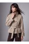 Sparkling Choices from Shining Store Women's Trench Coat with High Collar and Loose Fit
