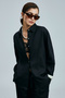 Barrı Women's Linen Shirt Black - 6