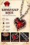 Red Reaper Heart Skeleton Hand Chain Necklace Heart Guardian Pendant Claw Hand Choker Gothic Red Heart Necklace – Thorn Detailed Gothic Chain Necklace