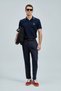 Eros Smart Men's Polo T-Shirt Navy Blue - 4