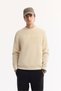 Men's Ecru Crew Neck Soft Touch Printed Fleece Regular Fit Sweatshirt A52Y1269