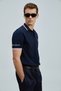 Eros Smart Men's Polo T-Shirt Navy Blue - 3