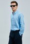 Pitaya Men's Linen Shirt Comfort Fit Blue - 2
