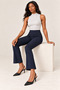 Women's High Waist Slimming Spanish Flare Pants - Flexible Cotton Fabric with Elastic Waist and Hidden Zipper Fabric Pants - 6