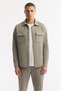 Men's Oil Green Classic Collar Cotton Jersey Comfort Fit Shirt Jacket A51Y2048 - 5