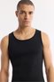 Men's Black U-Neck Basic Cotton Ribbed Regular Fit Undershirt A51Y1127 - 3