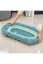 Foldable Baby Bath Tub with Folding Legs, Drain Plug & Hanging Loop, 0 Months+ Blue - 5