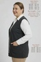 Large Size Comfortable Fit Ecrin Fabric Seasonal Short Mother's Vest 75 Cm. Battal Women's Adhesive Stone Detailed Buttoned - 3