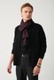 Men's Black Bomber Collar Zip Steel Knitted Knitwear Cardigan A32Y5118