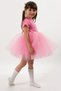 Girl Child Short Sleeve Birthday Princess Party Dress with Extra Fluffy Tutu Skirt - 4