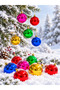Christmas Pine Tree Ball 3cm Colorful Shiny 12 Pieces Mini Christmas Ball 3 cm Colorful Cute Balls 12Pcs - 8