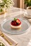 6-Piece Glass Striped Presentation Plate Bowl Plate Pinterest Model Dessert Pastry Plate 16cm - 4