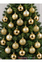 Christmas Pine Tree Ornament Gold Ball 3 cm 24 Pcs - 7