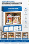 Premium Non-Slip Under Sink Organizer, Multi-Purpose Organizer With Hooks , for Kitchen, Bathroom - 2 pack