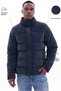 Men's Navy Blue Waterproof Coat Nova Fabric Removable Hooded Zippers Snap Fastener Detail