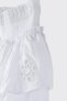 Girl's Gathered Waist Fisto White Skirt - 3