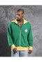 Retro 1970 Tracksuit Top Green Yellow Zippered Sweatshirt