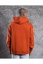 Cherry Fox Orange Printed Biker 3 Thread Cotton Hooded Sweatshirt - 2