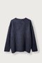 Men's Oversize Textured Dirty Collar Sweater Navy Blue - 8