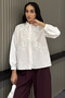 Women's Embroidered Long Sleeve Shirt - 5