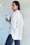Women's Striped Oversize Shirt with Pockets - 4