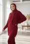 Hair Braided Scarf Tunic Trousers Hijab Knitwear Three-Piece Set - 3