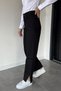 High Waist Slit Detailed Wide Leg Women's Jean Trousers - 2
