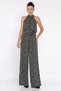 Belted Patterned Women's Jumpsuit