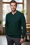 Polo Collar Self-Patterned Men's Knitwear Sweater