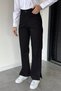 High Waist Slit Detailed Wide Leg Women's Jean Trousers - 3
