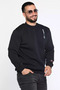 Three Threaded Ribbed Crew Neck Men's Sweatshirt - 2