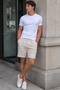 Men's Elastic Waist Tied Linen Shorts