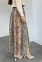 Perry Elastic Waist Pleated Patterned Hijab Skirt - 4